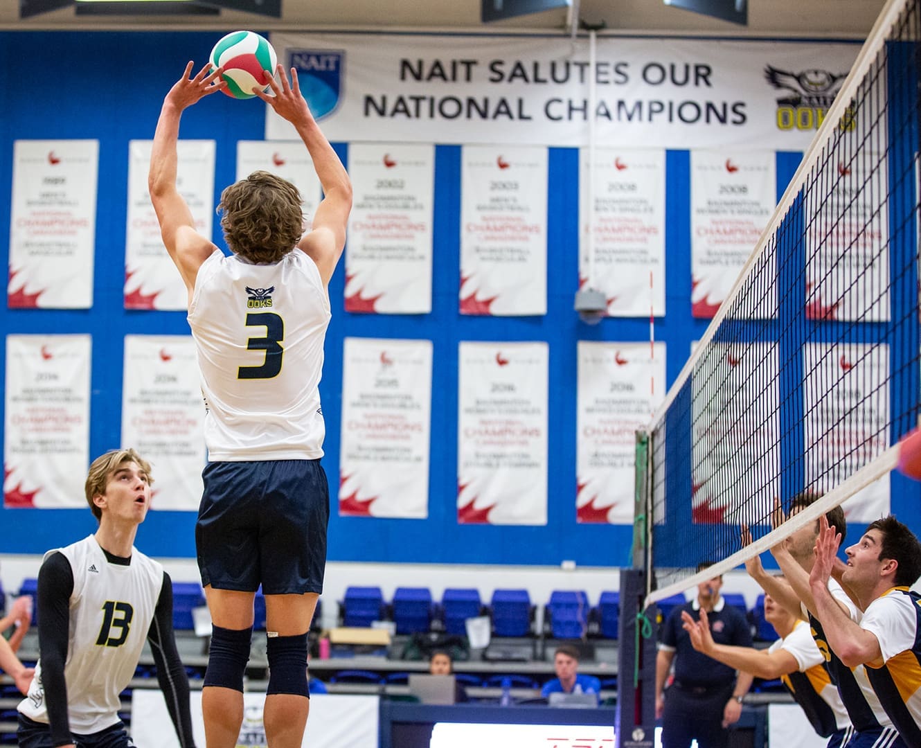NAIT Ooks Men's Volleyball Greg Gulash, Mitch Lewington, Gai Gai