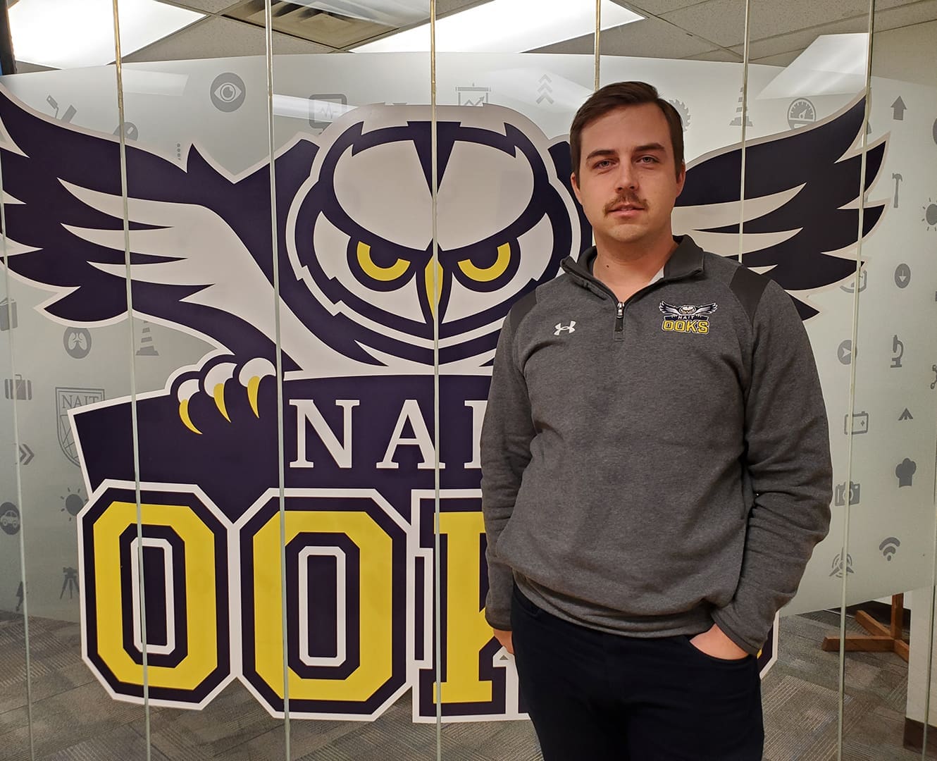 Sam Nahrgang begins NAIT Athletics Movember campaign