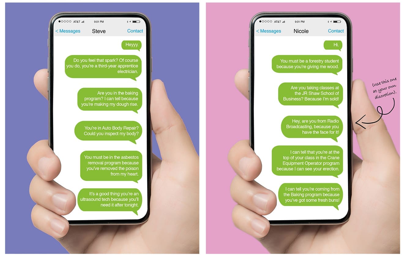 Iphone texting pick up lines