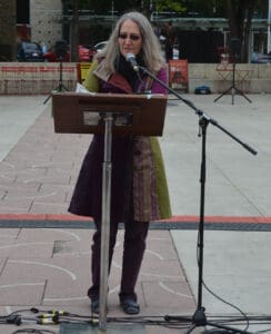 Woman giving a speech