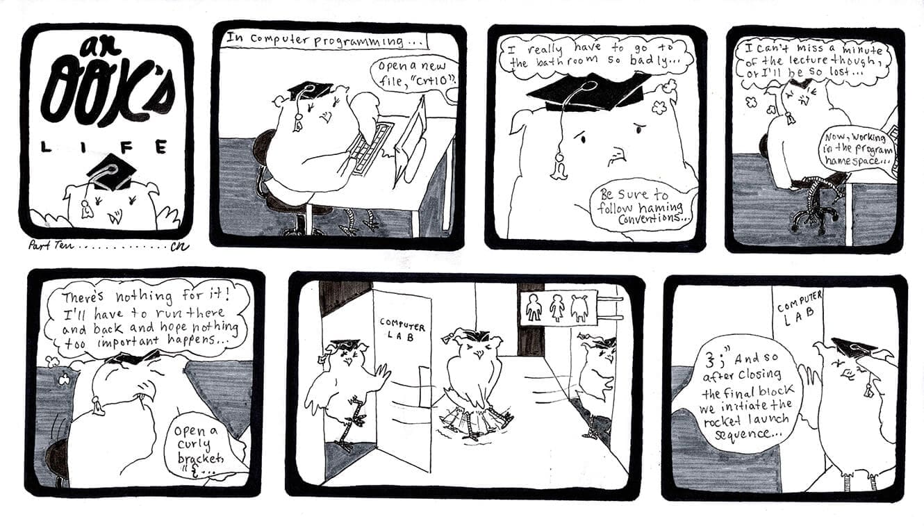 comic of Ook NAIT mascot