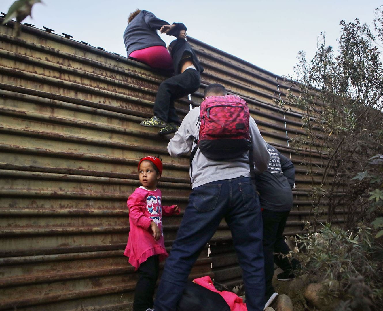 African American family attempts to cross the border from the US into CANADA