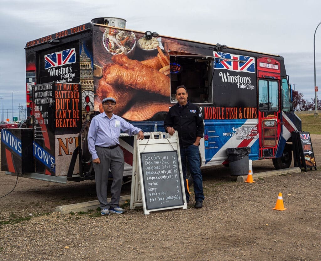 Winston's Fish and Chips food truck Edmonton