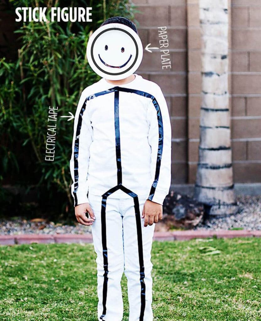 DIY stick figure costume