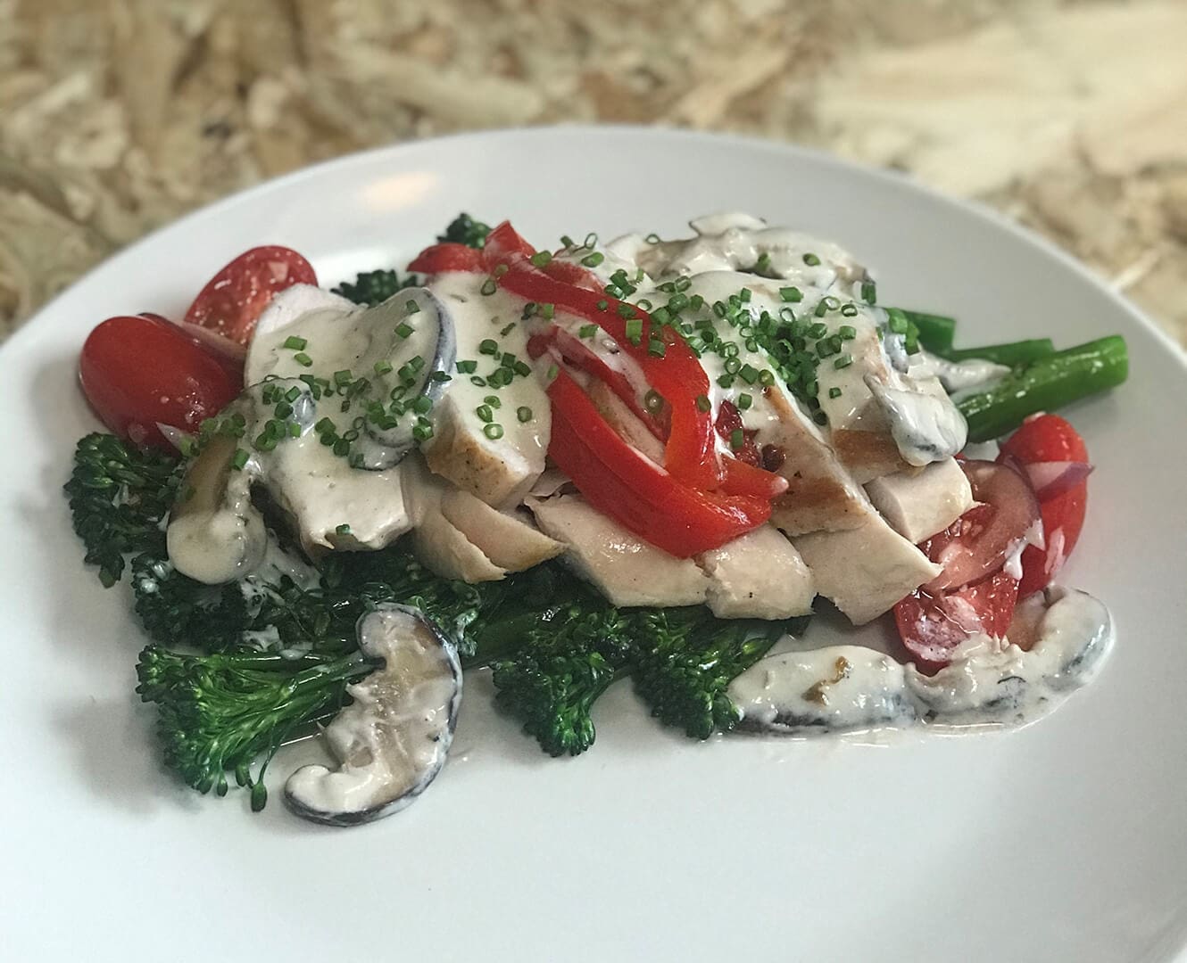 Student Recipe: Pan-Seared Chicken With Vegetables In A Butter Cream Sauce