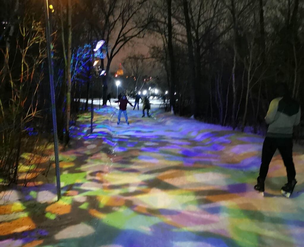 Ice skating at Victoria Park
