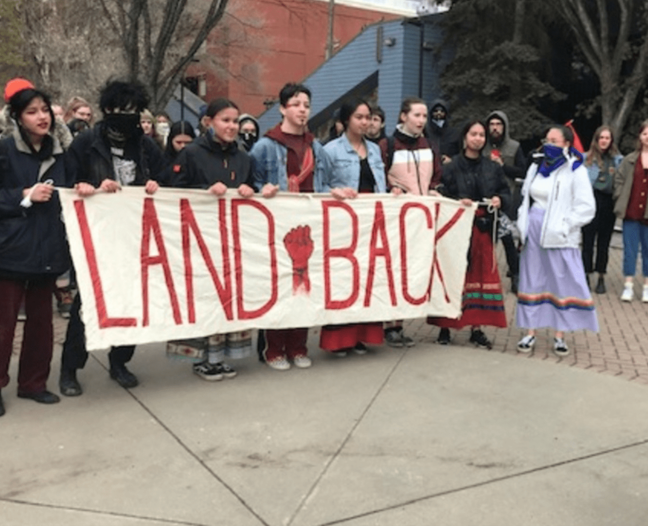Edmontonians rally in support of Wet’suwet’un land defenders against Coastal Gas Link pipeline