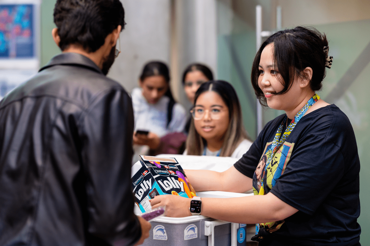 Free frozen treats being given out at an Ooks Life event.