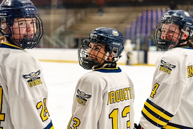 The tournament highlights female hockey talent –– like player to watch Hanna Paquette. Photo via NAIT Ooks