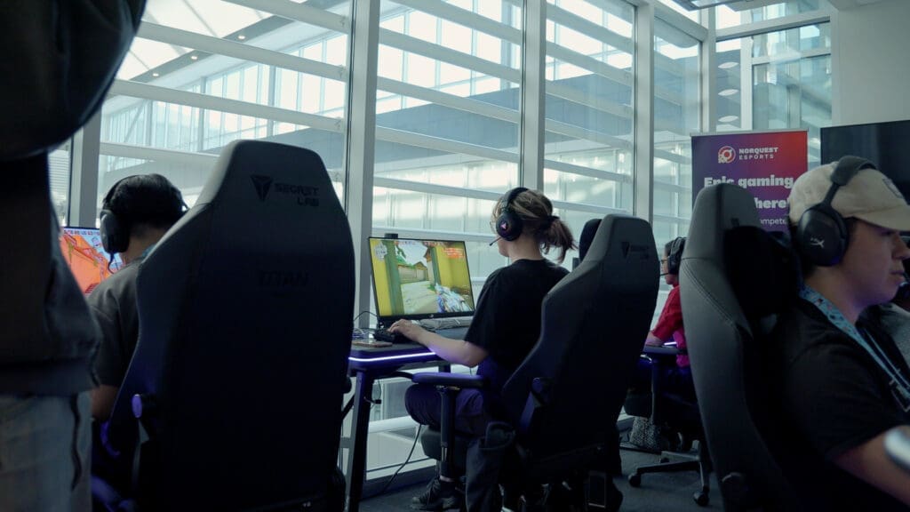 Gamers gathered at NorQuest College for the collegiate esports event. Photo via NorQuest Esports